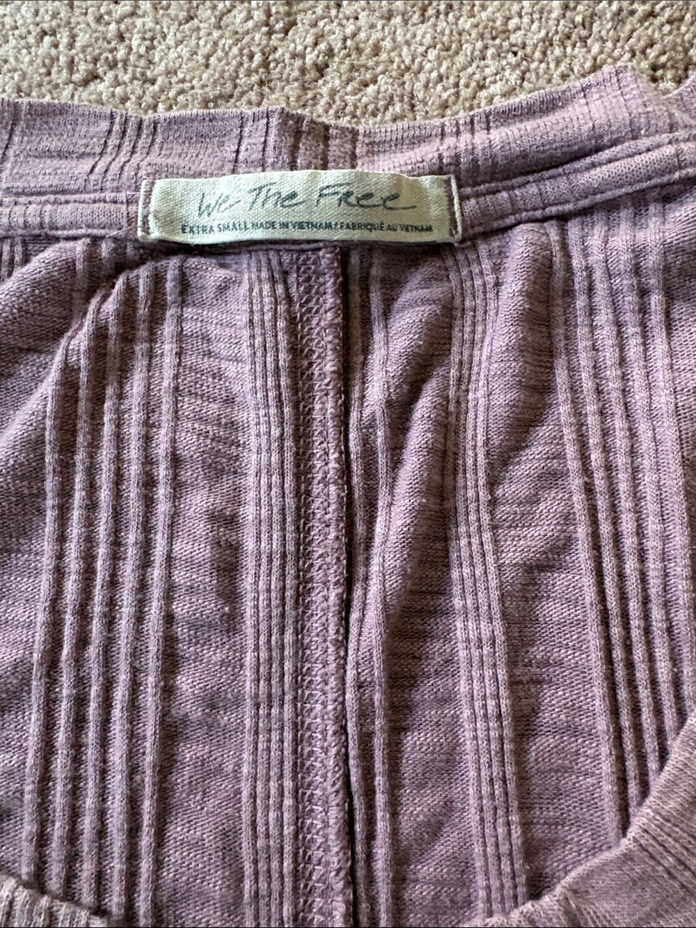 Free People We The Free Big Sur boho tie dye long sleeve T-shirt top size XS EUC - Picture 3 of 3